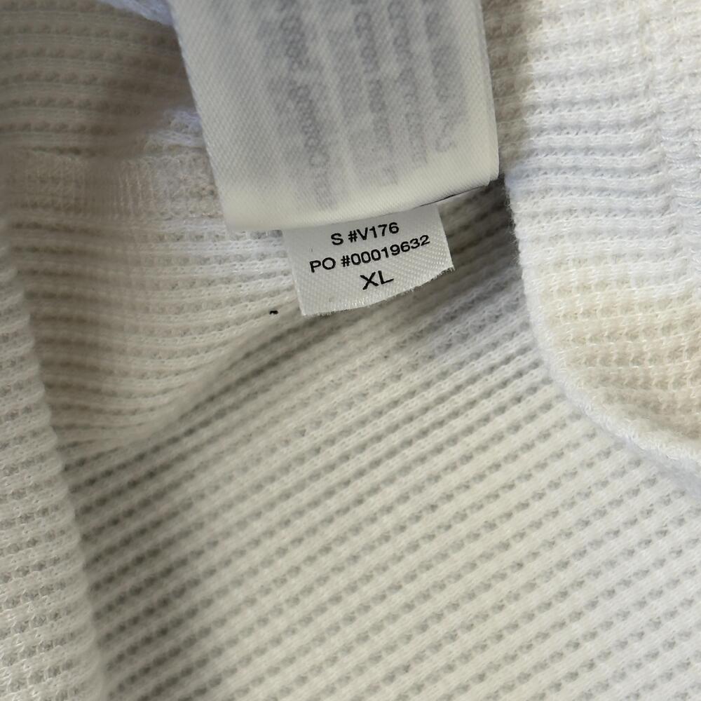 Vuori Shirt Mens XL White Long Sleeve Waffle Thermal Crewneck Base Layer V176 - Picture 5 of 10